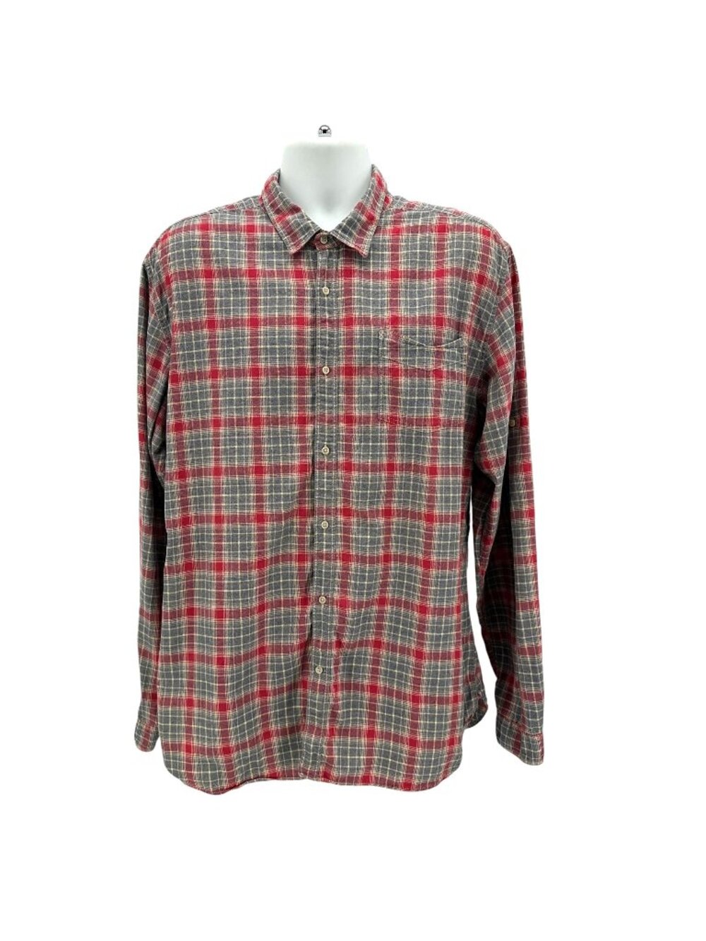 Scotch & Soda Mens XXL Shirt Flannel Plaid Long Sleeve Collared Button Down Red